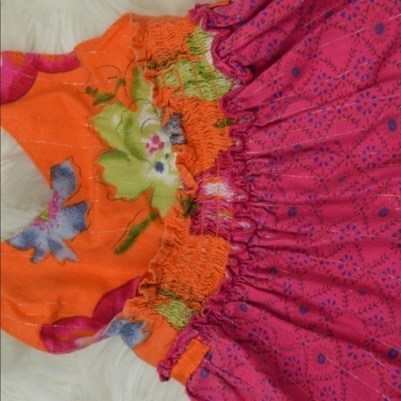 Blueberi‎ Blvd Mixed Print Ruffle Tier Halter Smocked Back Sun Dress, 24 Months - Picture 3 of 8